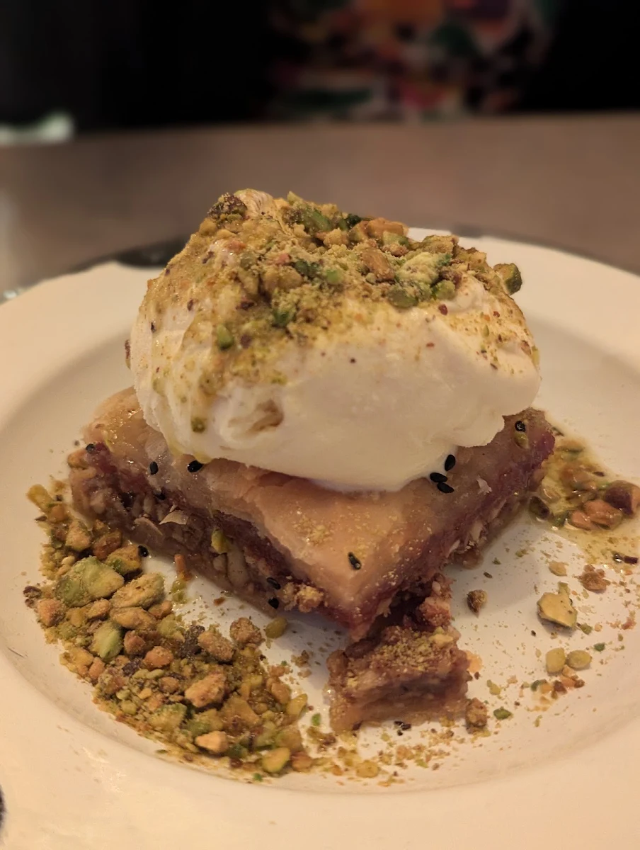 Baklava with Ice Cream