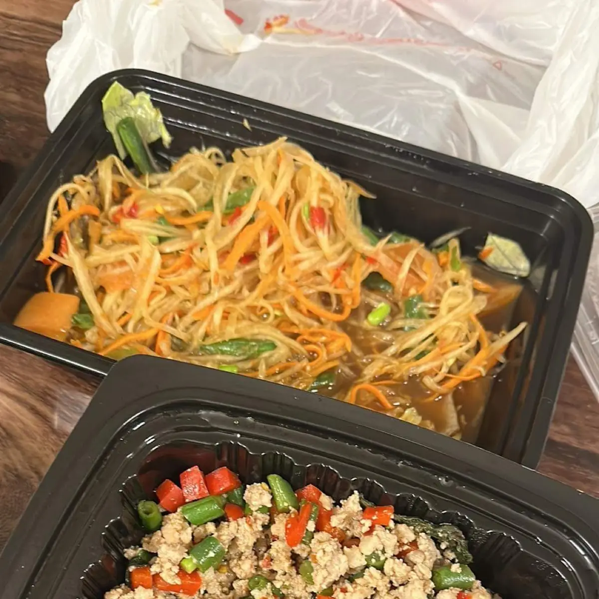 Half Tray Noodles Stir Fry Fried Rice
