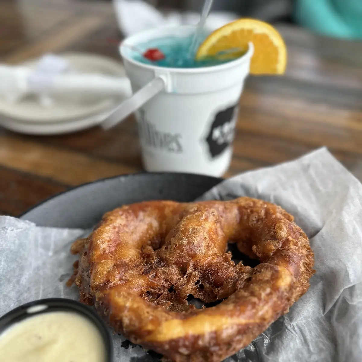 Beer Battered Pretzel