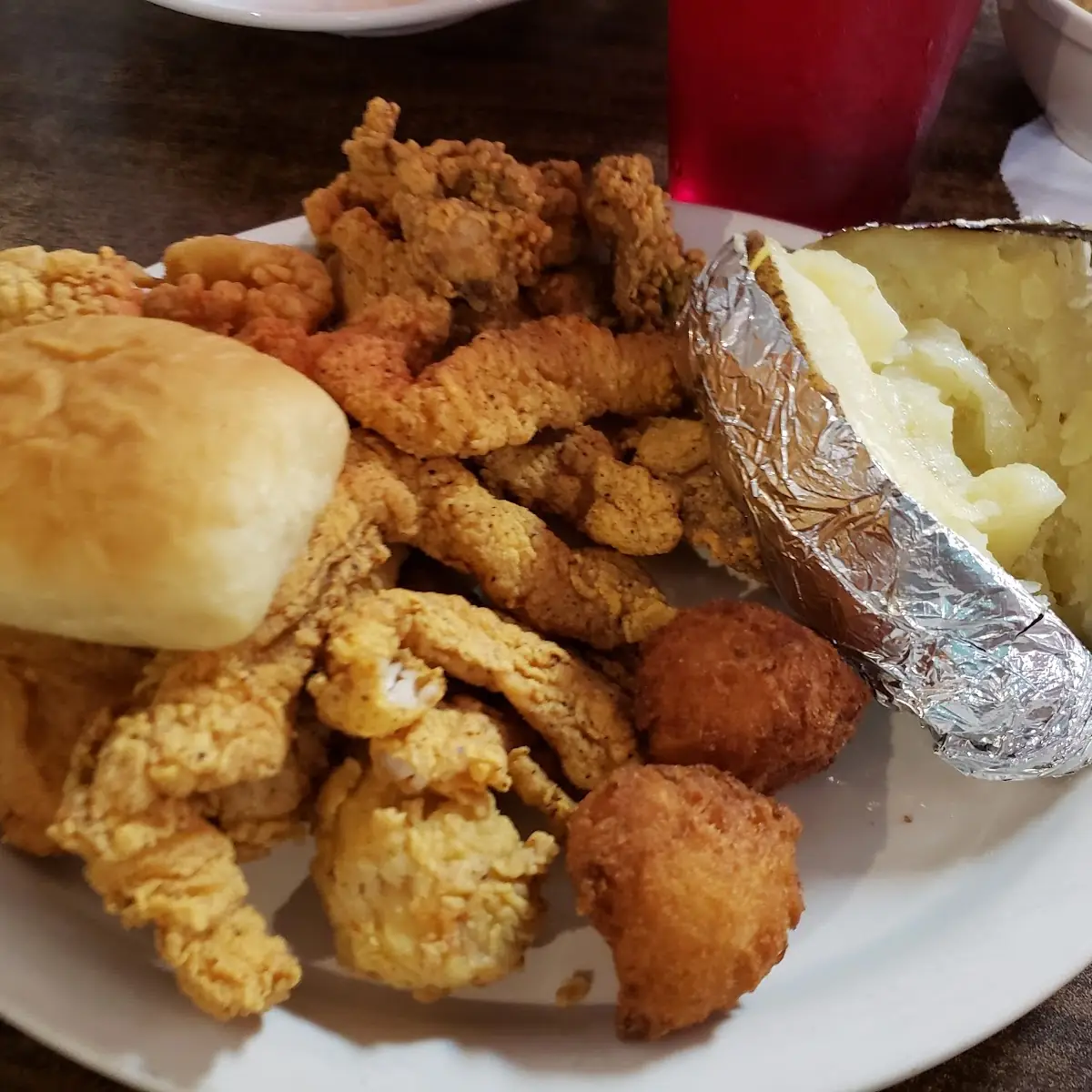 Fried Fish and Shrimp Plate