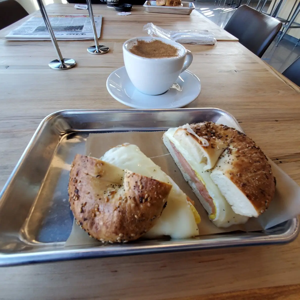 Everything Bagel Smoked Salmon Egg Provolone Truffle Mayonnaise
