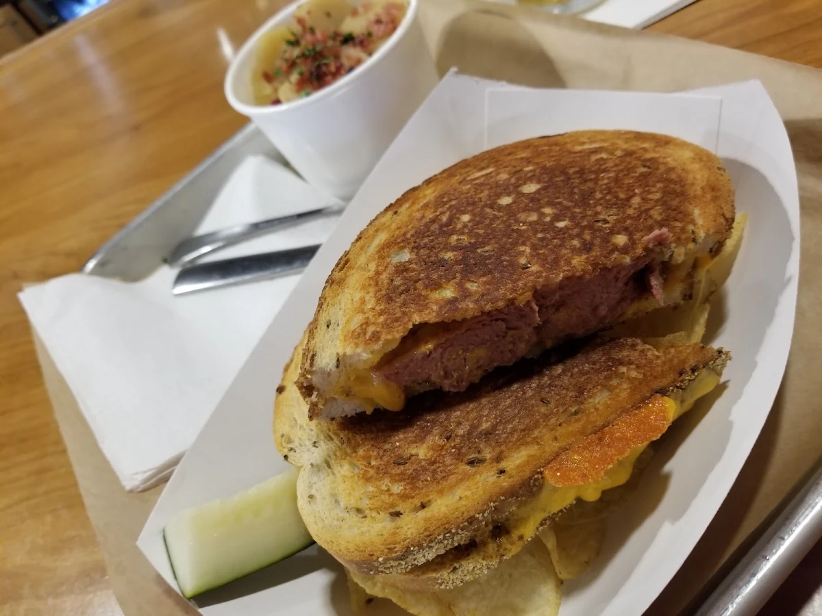 Braunschweiger Melt with German Potato Salad