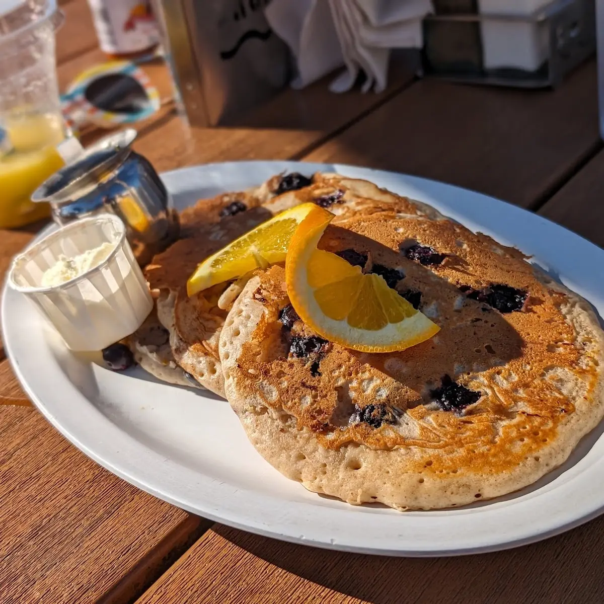 OJ Blueberry Pancakes