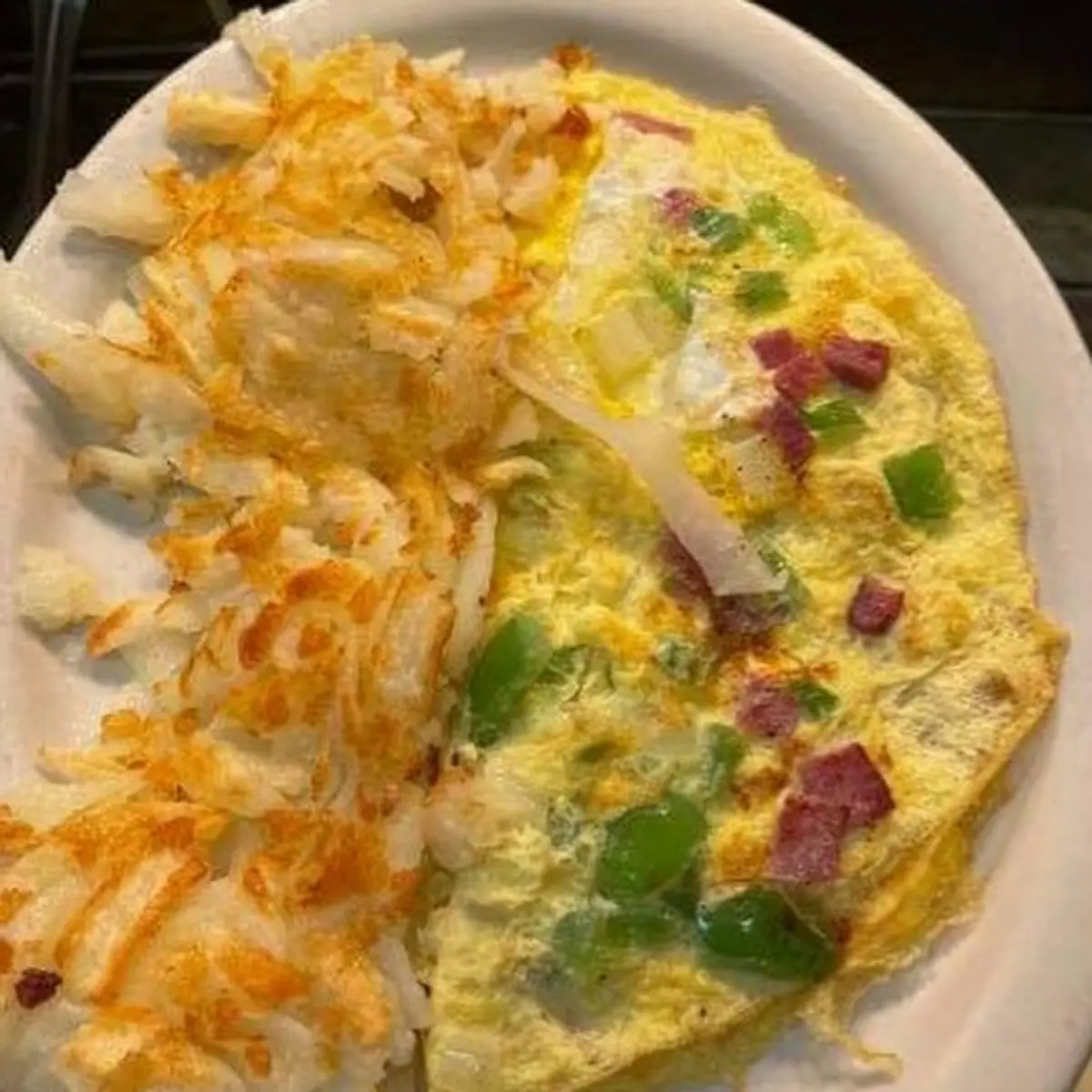 Western Omelette with Hashbrowns