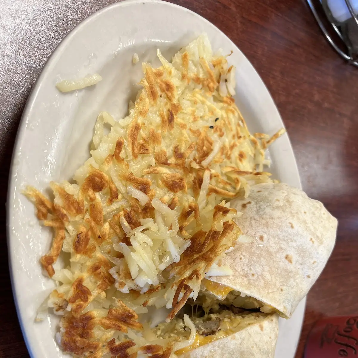 Breakfast Burrito w Extra Side of Hashbrowns