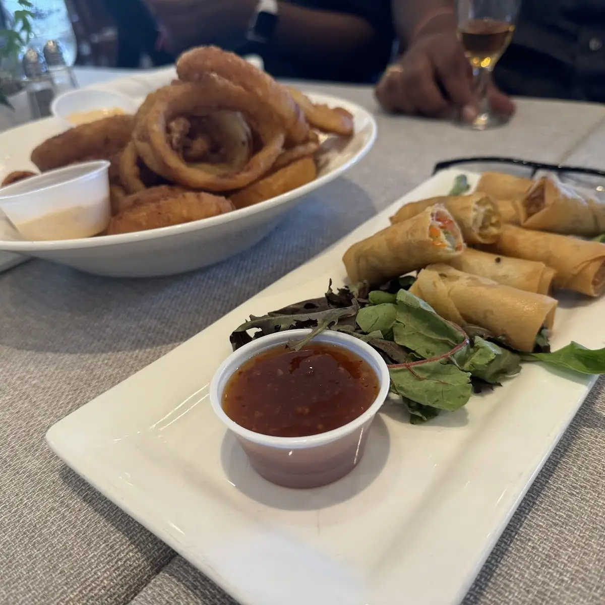 Onion Rings and Spring Roll