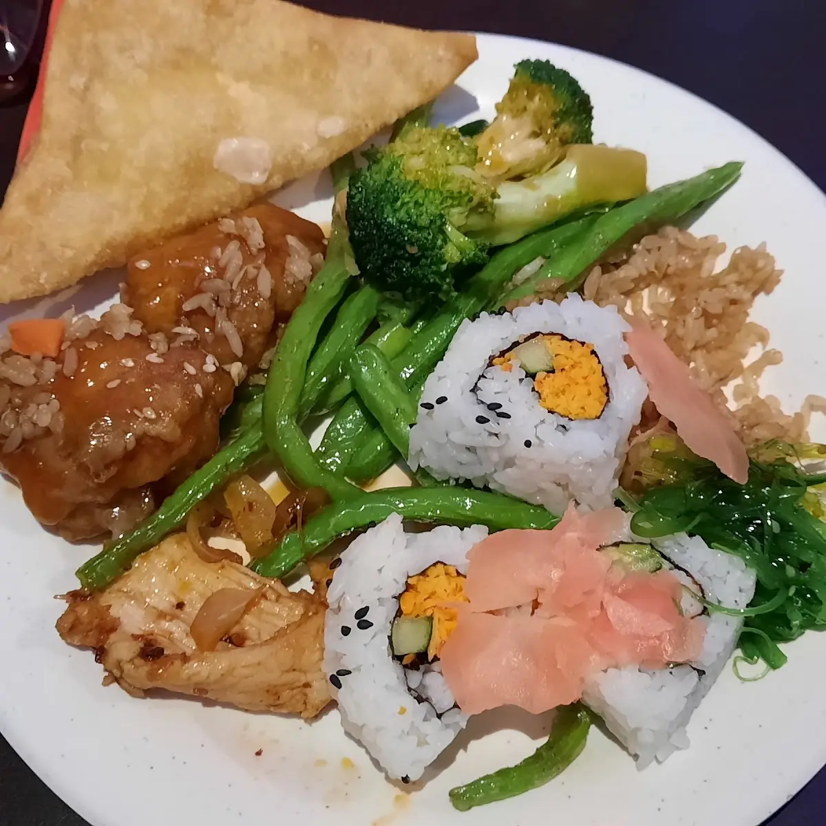 Sushi Orange Chicken Rangoon