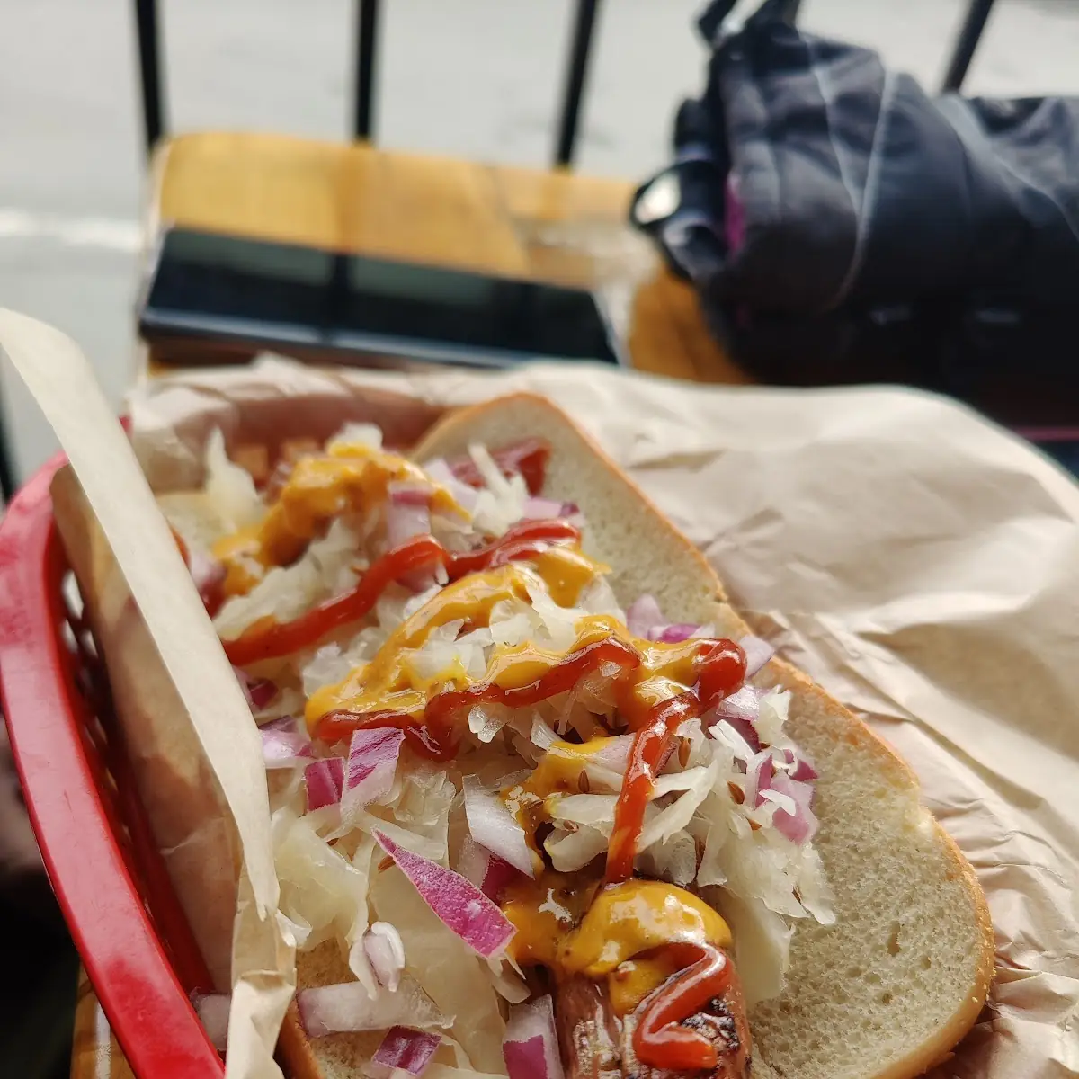 Bratwurst with Condiments