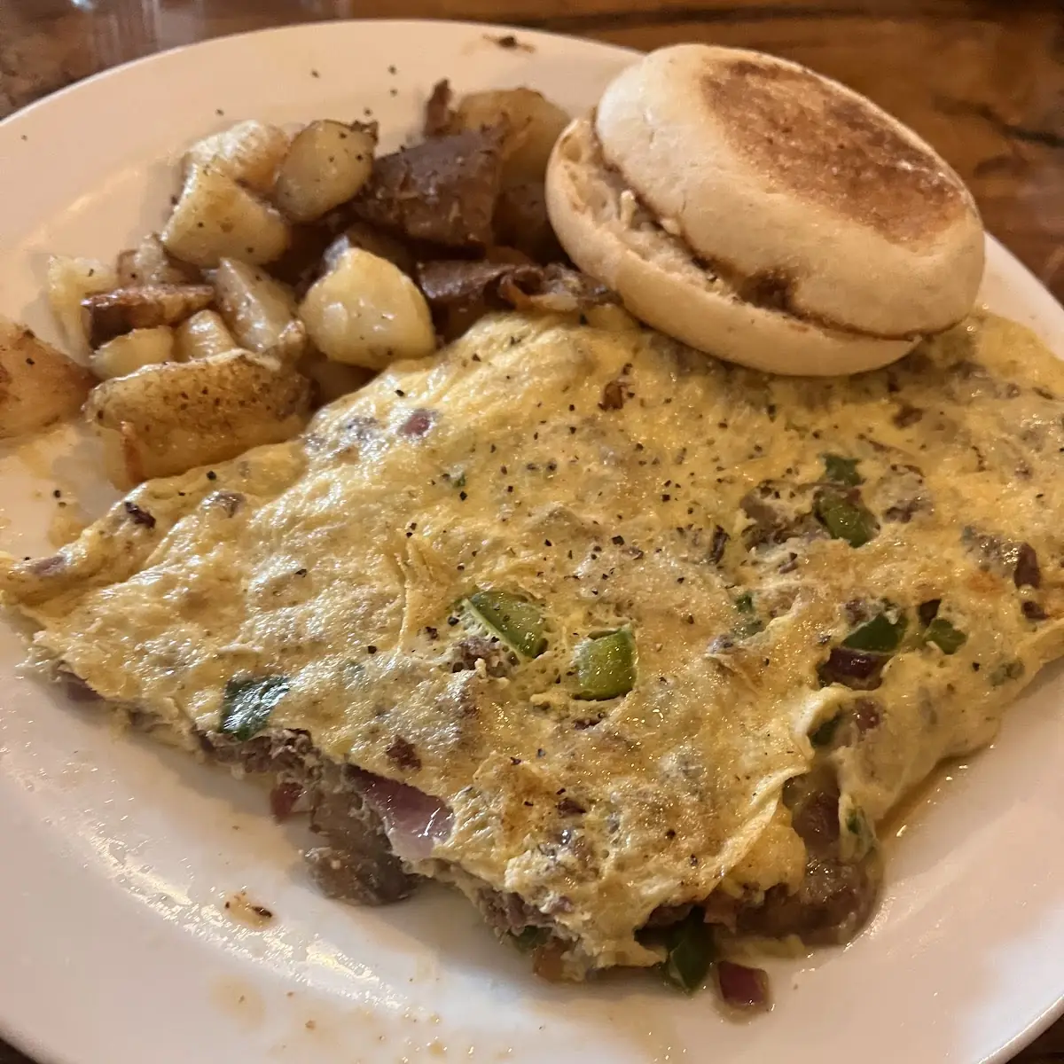 Philly Cheesesteak Omelette