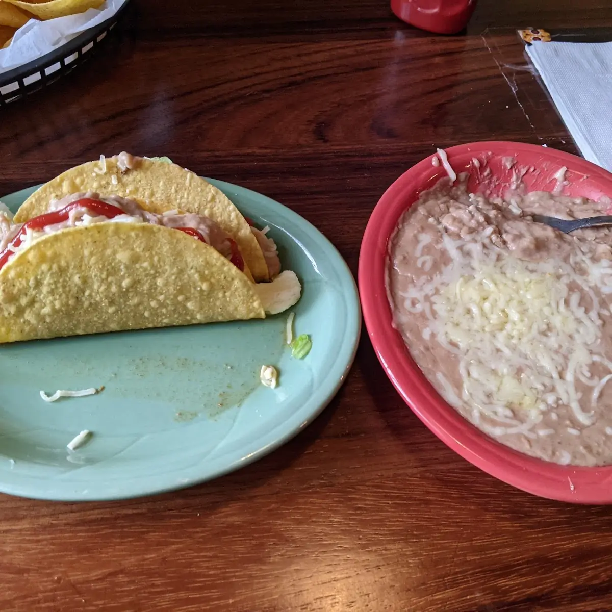 Tacos and Refried Beans