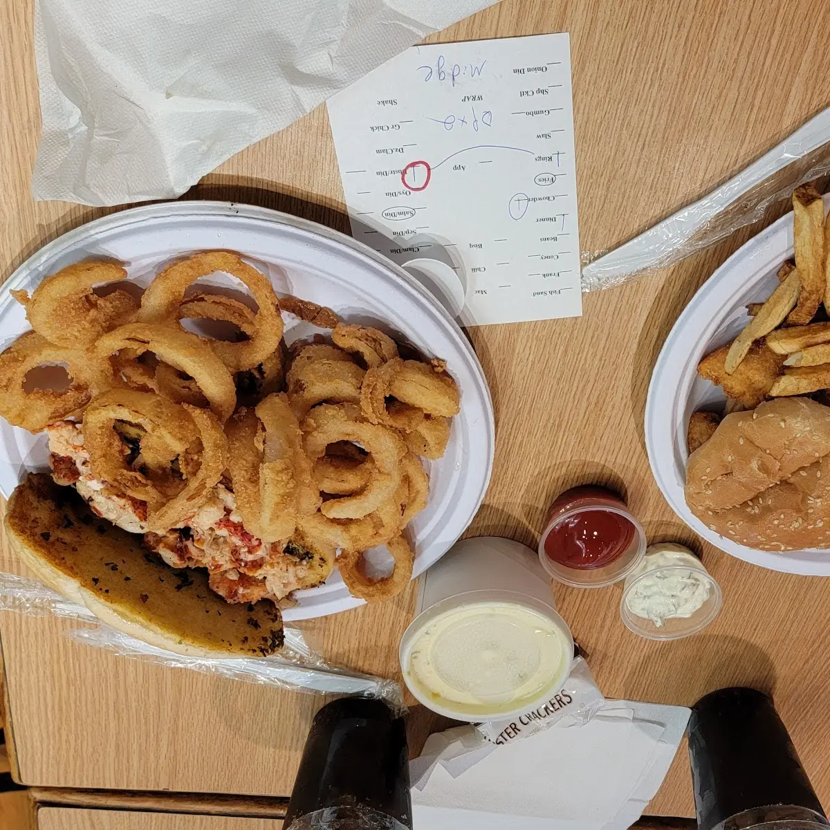 With Onion Rings & Slaw