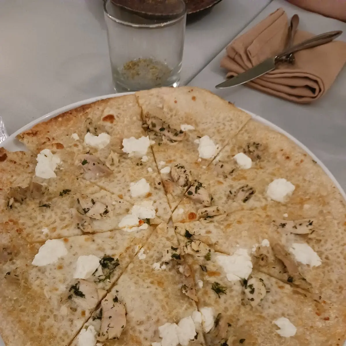 Chicken and Goat Cheese Pizza