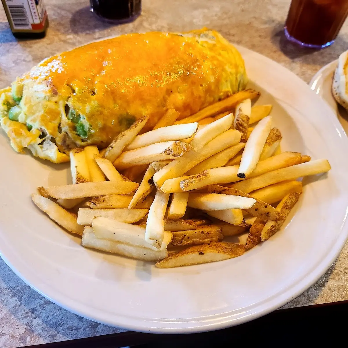 Avocado Mushroom Ham & Cheddar Omelet
