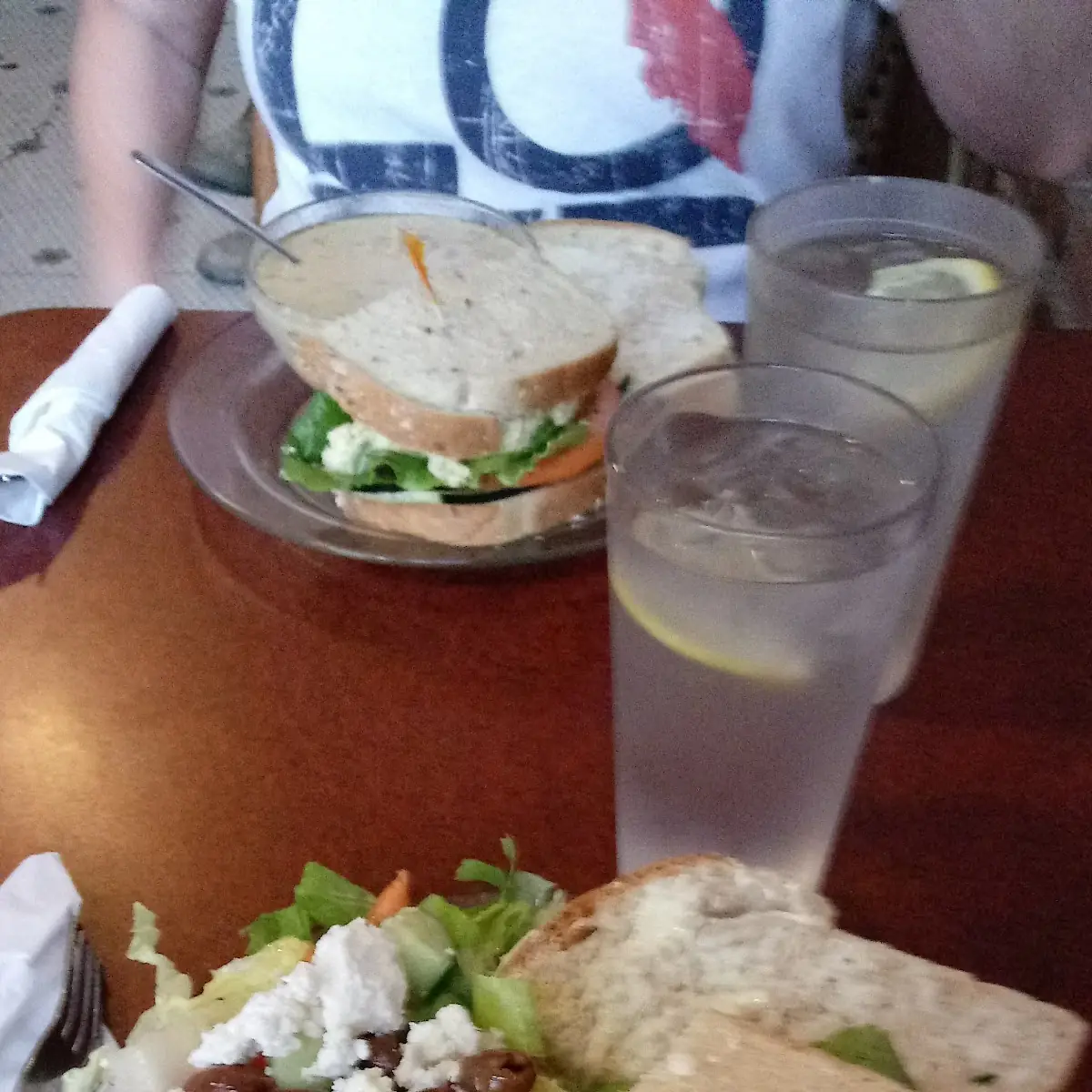 Turkey Sandwich with Greek Salad