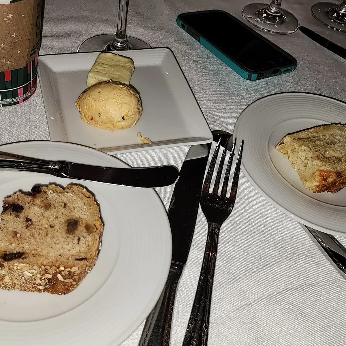 Cranberry Bread Cheese Bread with Roasted Red Pepper Butter and Unsalted Butter