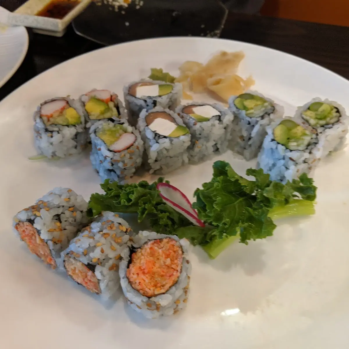 Spicy Scallop Roll Spicy Salmon Roll Eel Avocado Roll