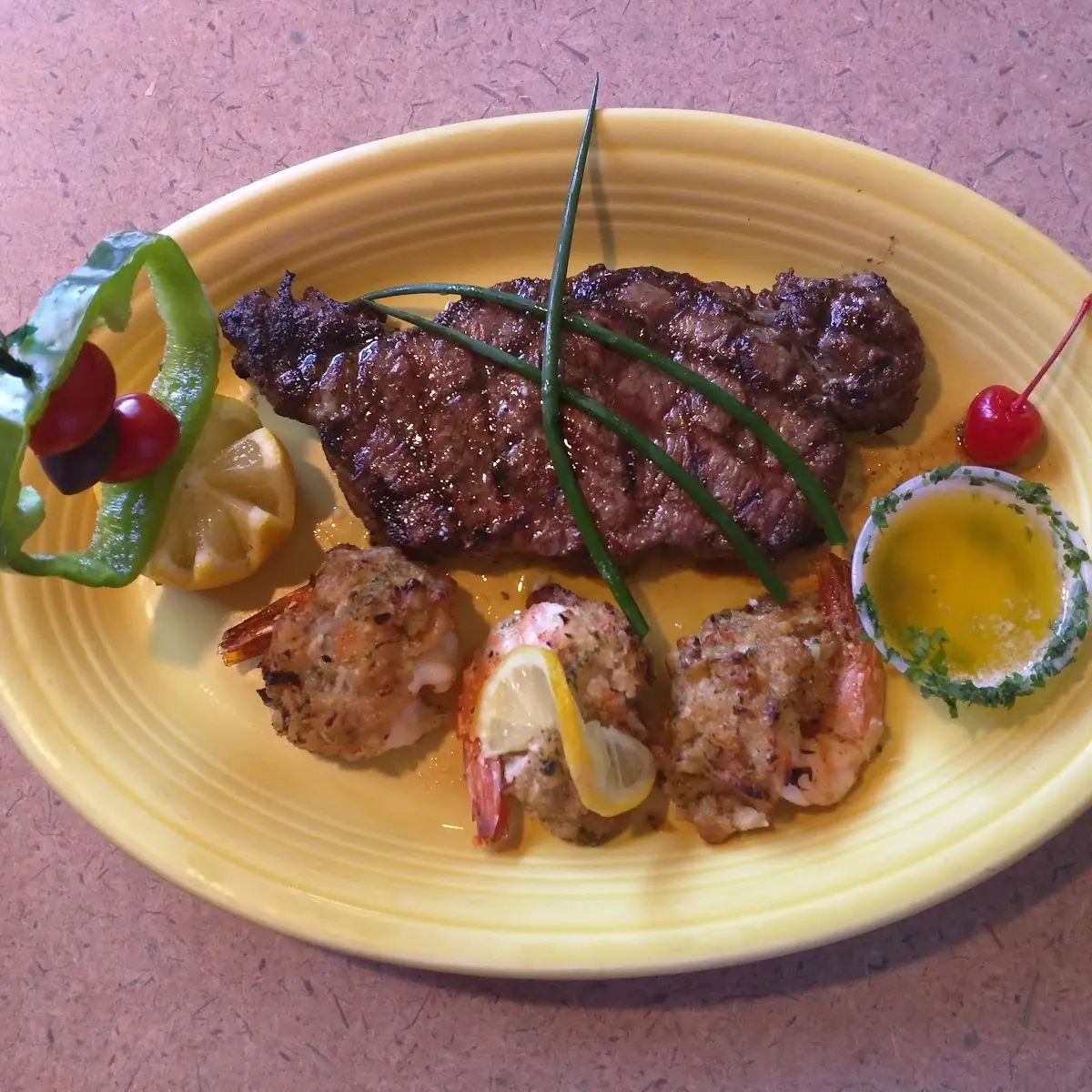 Surf & Turf Steak & Stuffed Shrimp