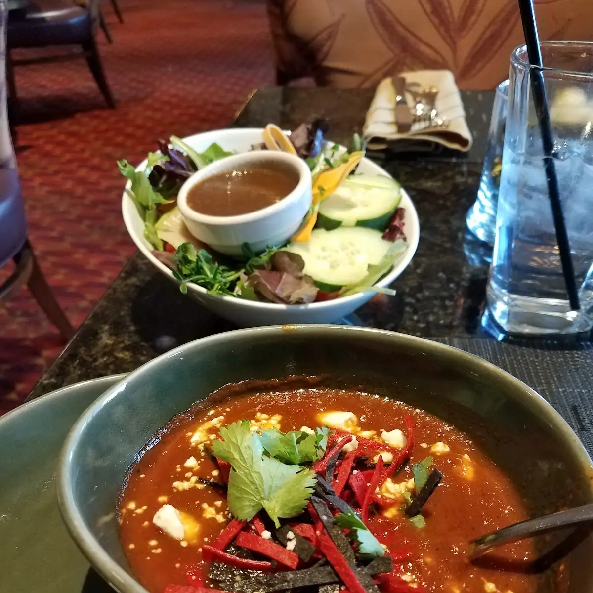 Roasted Red Pepper Tortilla Soup