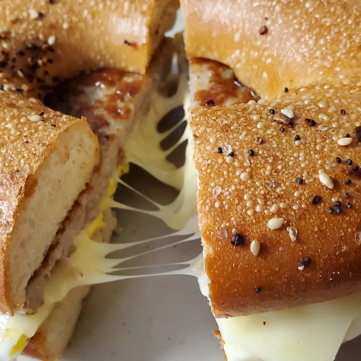 Sausage Egg and Cheese Bagel Sandwich