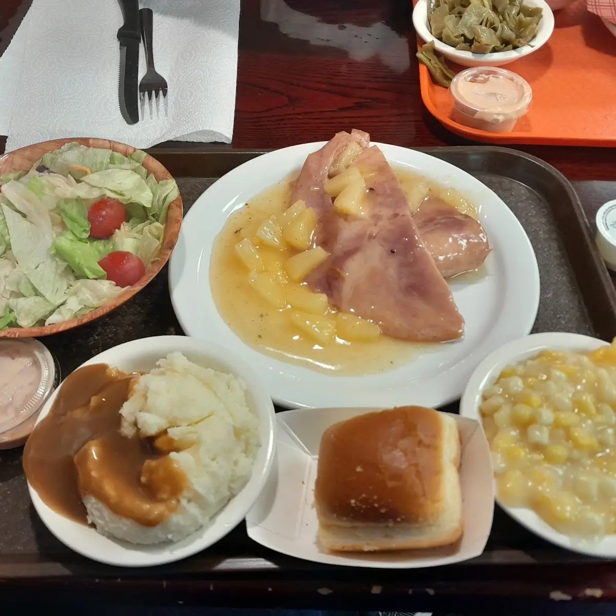 Salad Ham Mashed Potatoes Roll