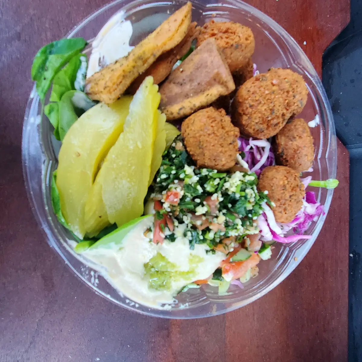 Falafel Plate with Hummus and Salad