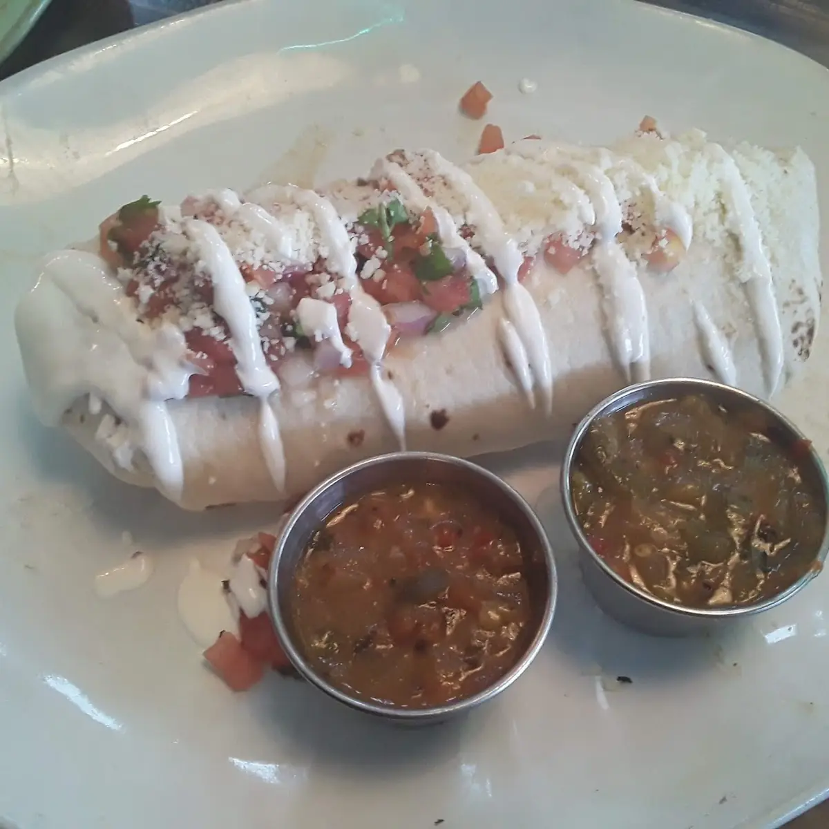Burrito with Green Chile Sauce