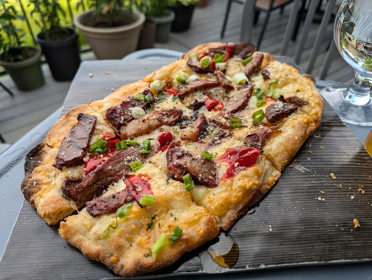 Hot Honey Brisket Pizza