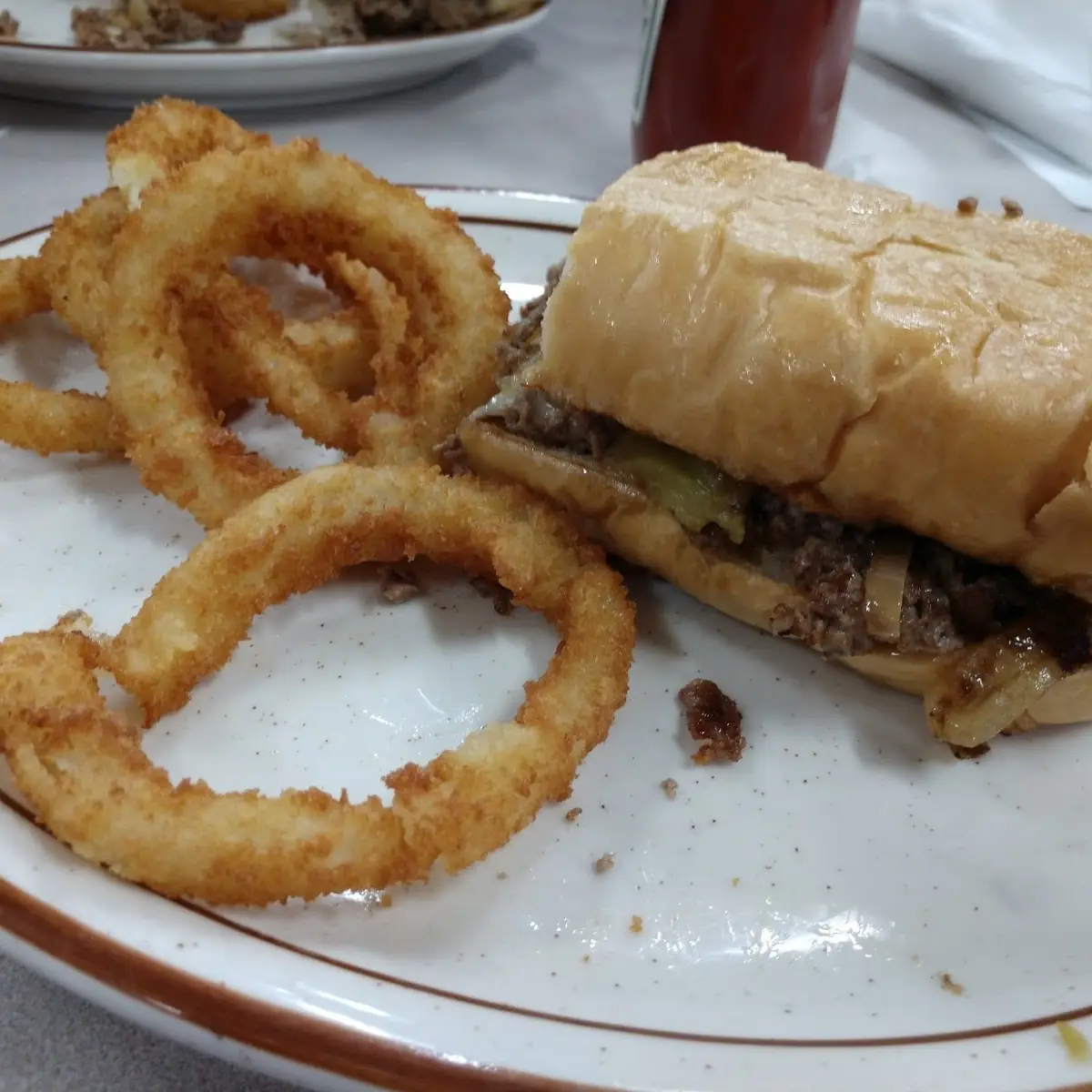 Rings and Philly Cheese Steak