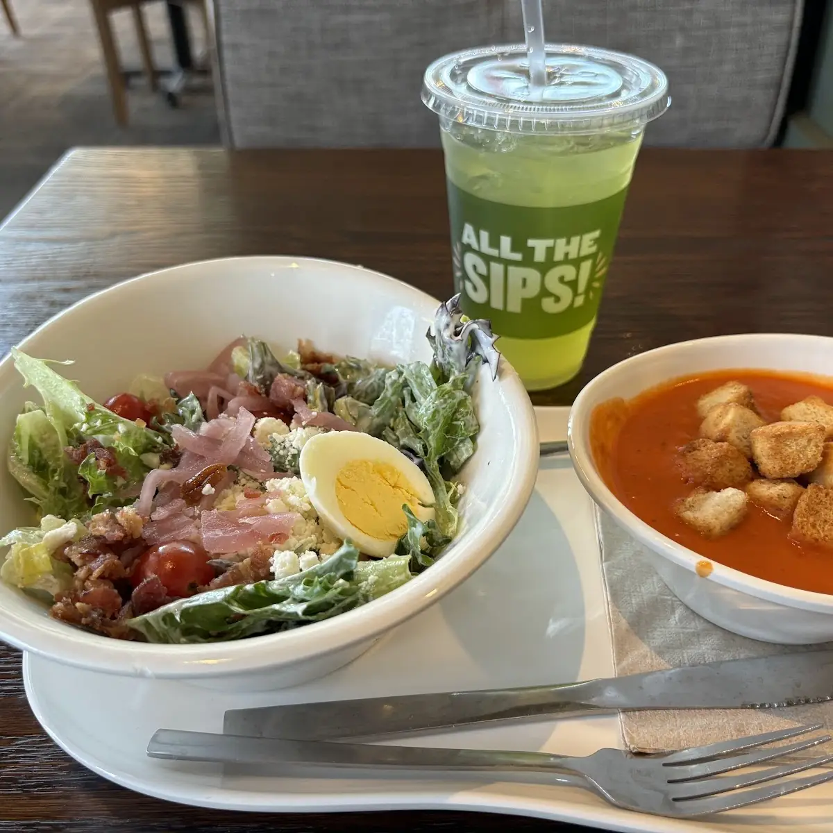Chef Salad and Tomato Bisque Soup