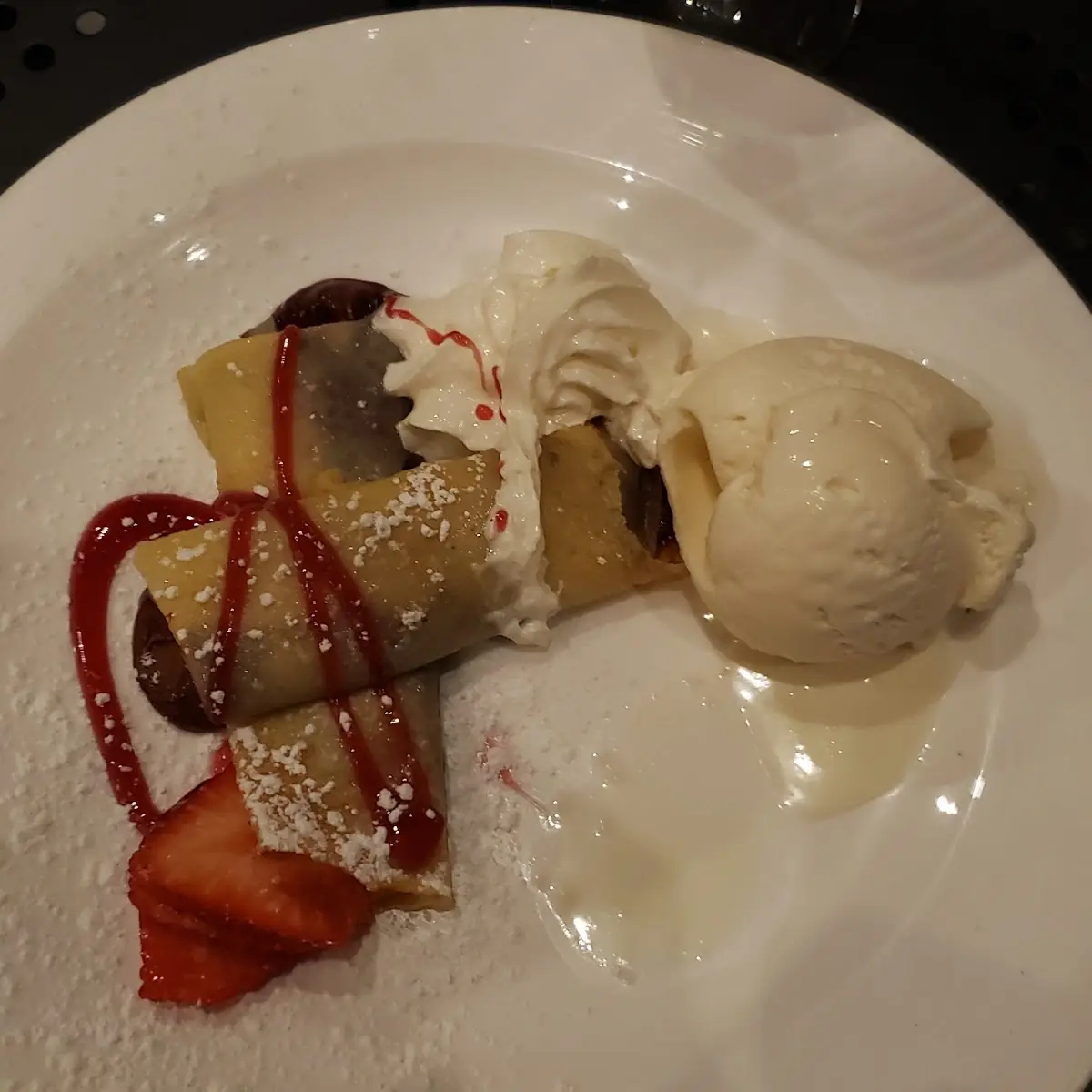 Nutella Crepe with Ice Cream