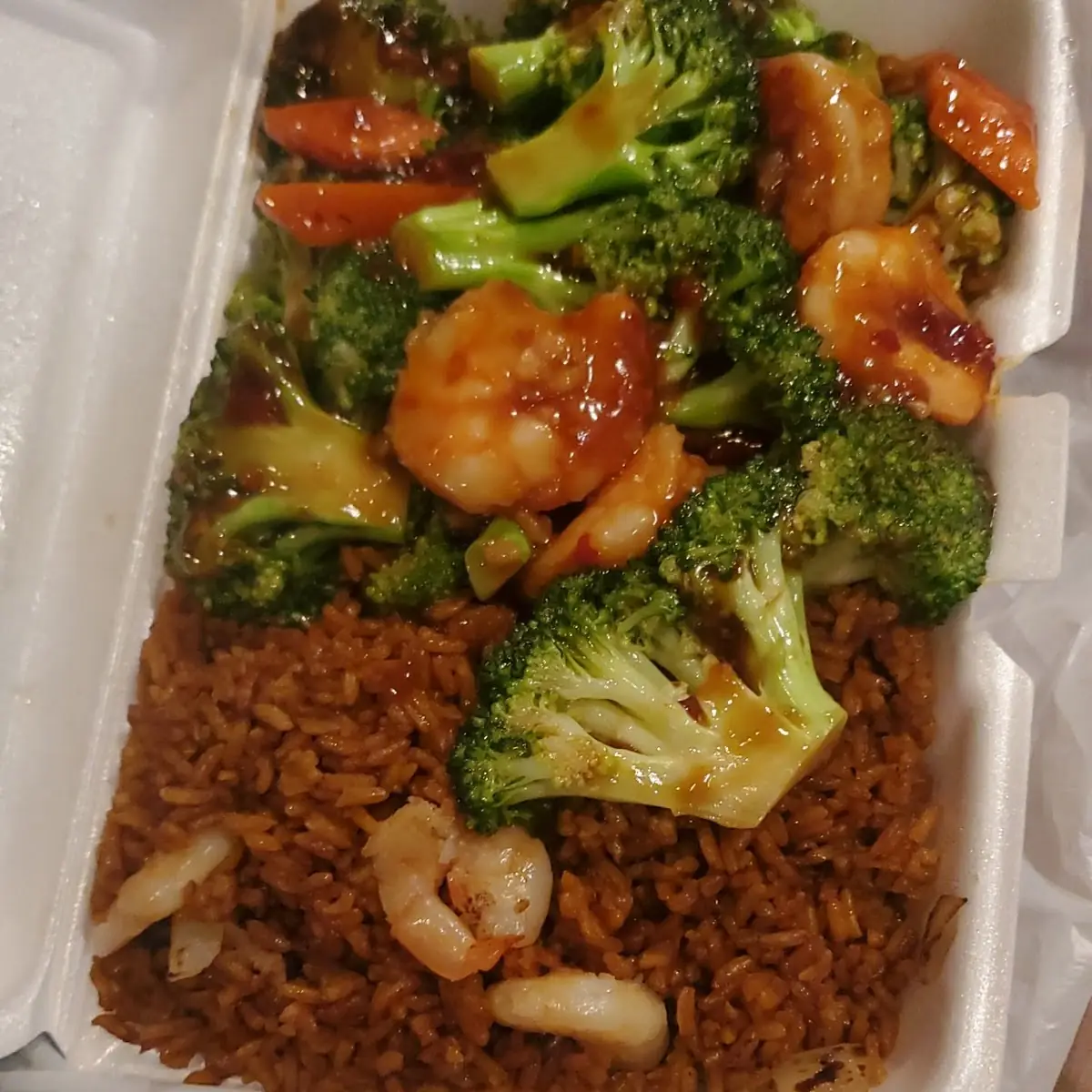 General TSO Chicken with Fried Rice