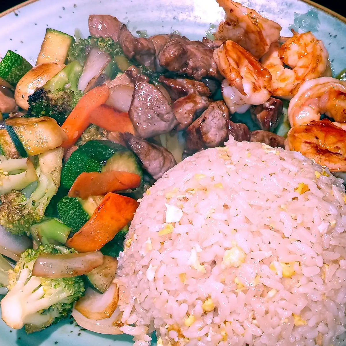 Steak and Shrimp Fried Rice