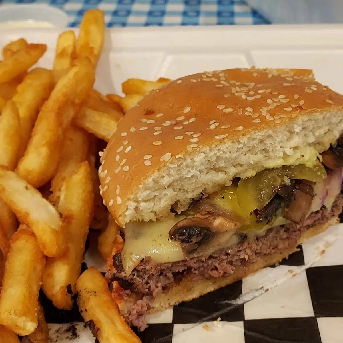 Mushroom Swiss Burger