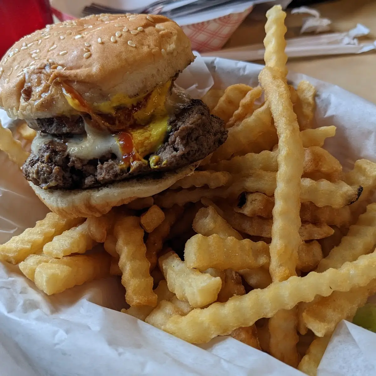 Double Cheeseburger with Fries