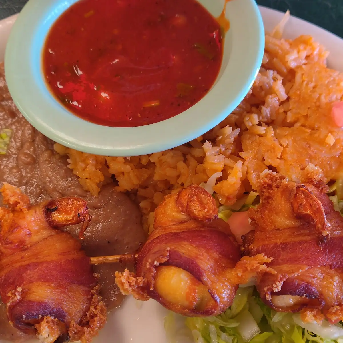 Bacon Wrapped Shrimp Platter