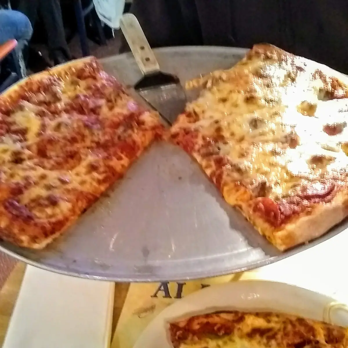 Extra Large Pepperoni Sausage Green Peppers Extra Cheese and Onions Pizza
