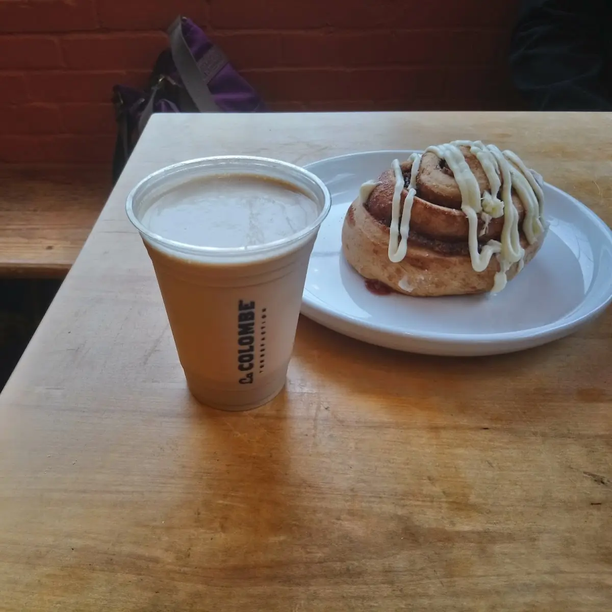Cinnamon Bun and Nitro Latte