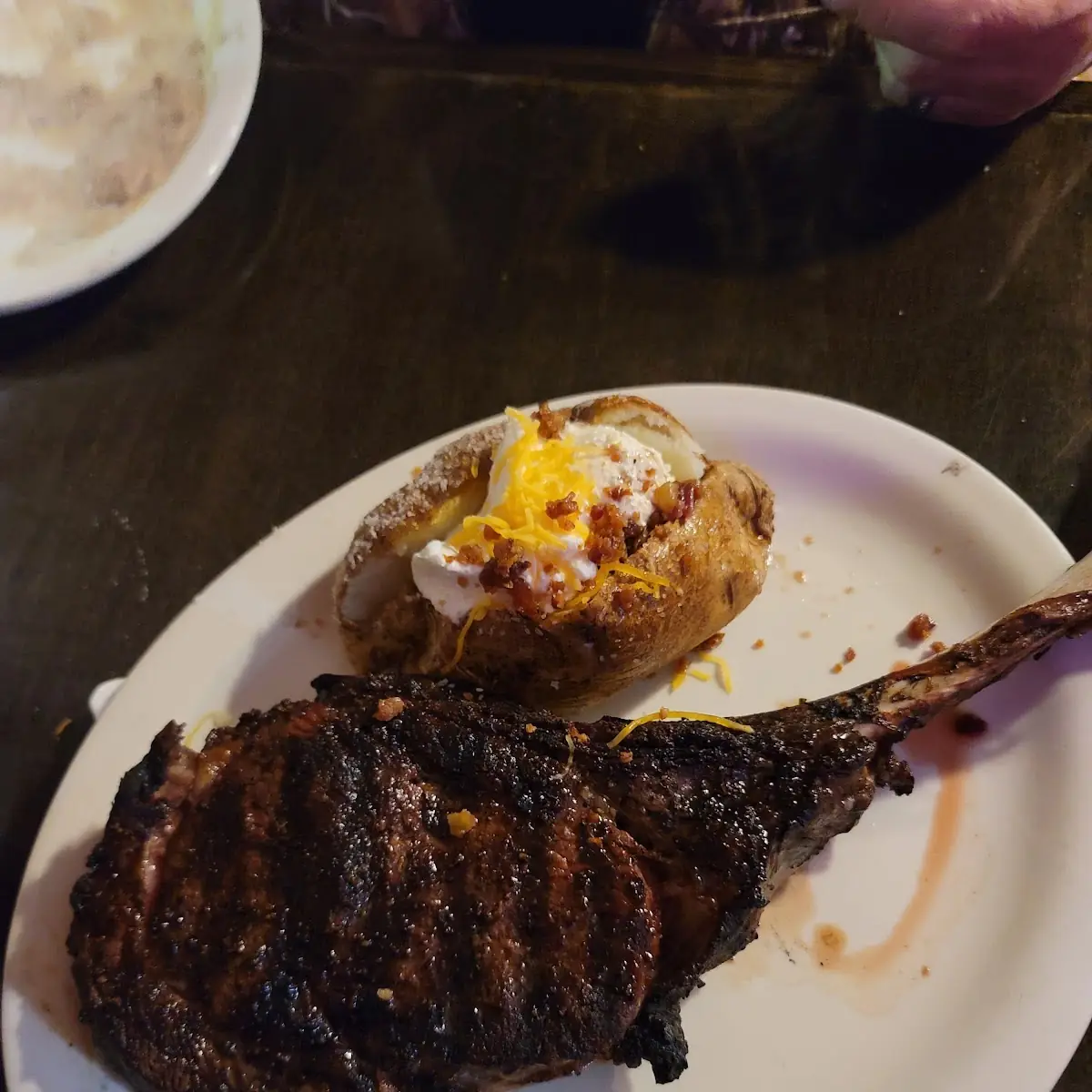 Tomahawk Steak & Loaded Baked Potato