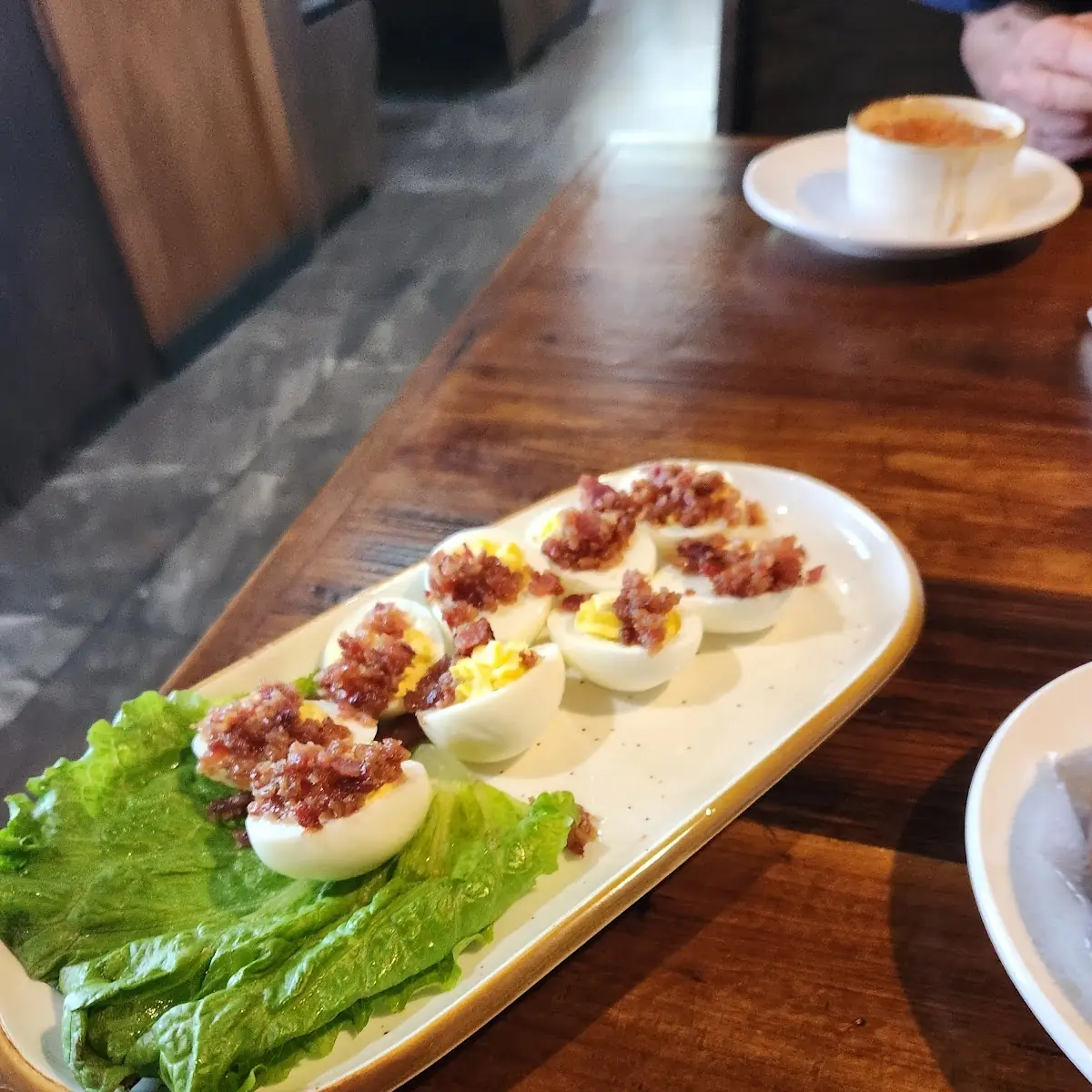 Deviled Eggs with Bacon Jam