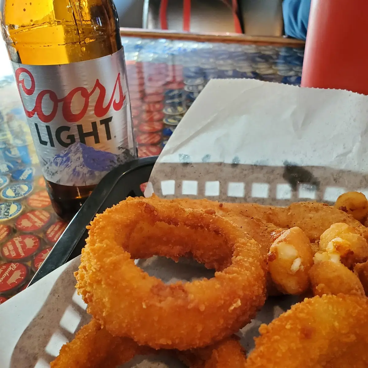 Appetizers and a Cold Coors Light
