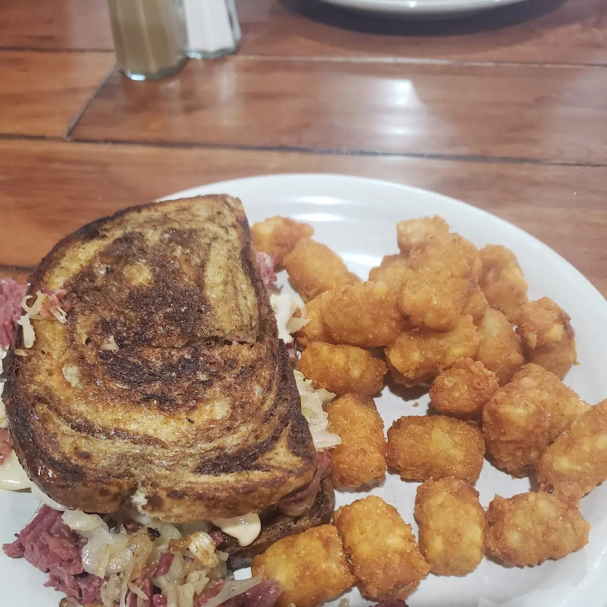 Ruben Sandwich and Tator Tots