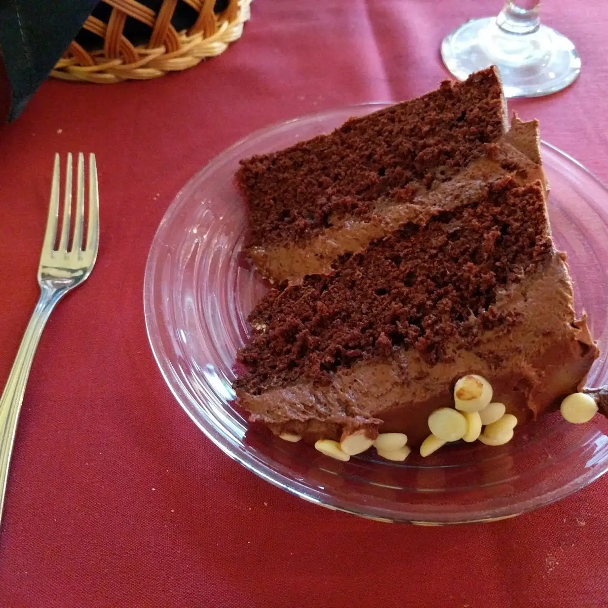 Two Layer Chocolate Cake with Chocolate Buttercream Frosting