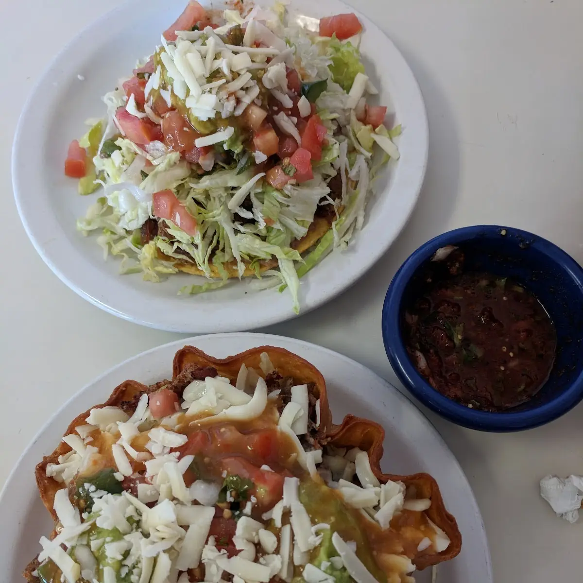 Taco Salad and Tostada