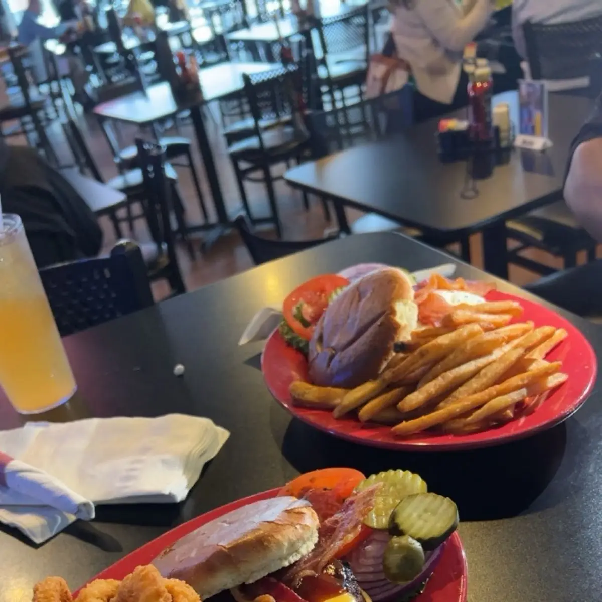 Bacon Cheese Burger with Onion Rings