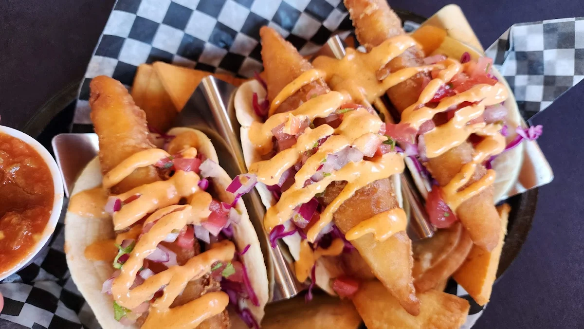 Crispy Fish Tacos with Red Cabbage Slaw