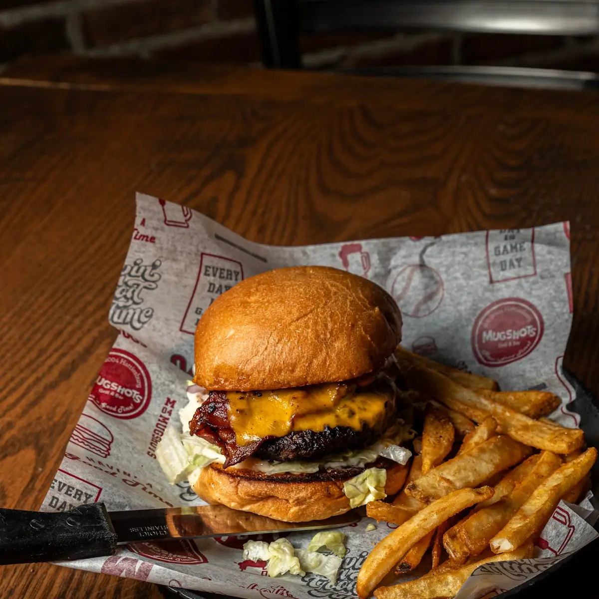 Garlic Parmesan Bacon Burger
