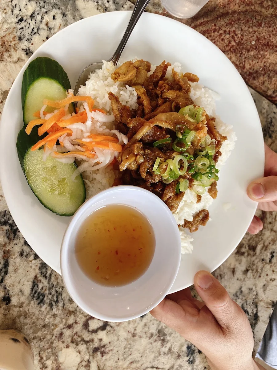 Fried Tofu on Rice or Vermicelli, Phở Hưng Restaurant