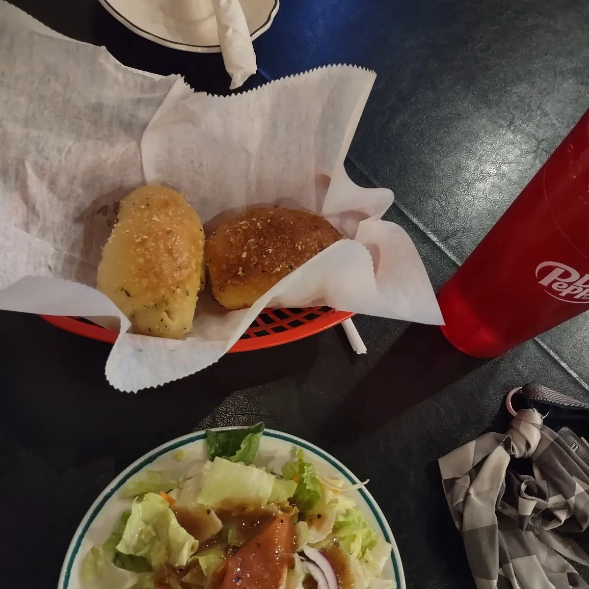 Side Salad and Rolls