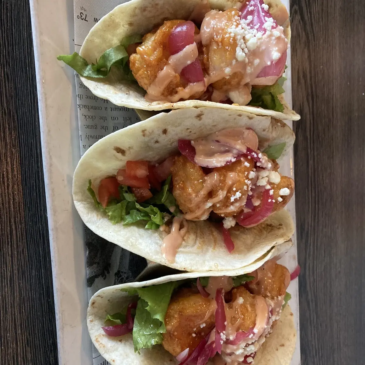 Banger Shrimp Tacos