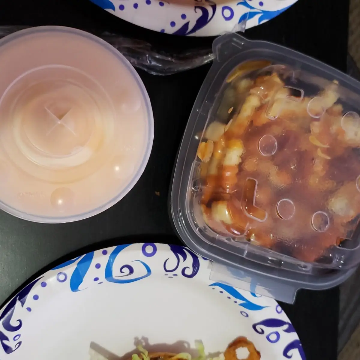 Loaded Fries and Orange Crush